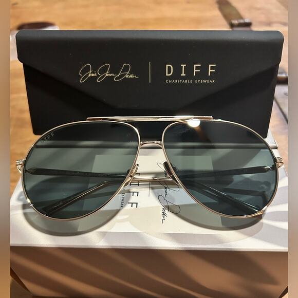 Diff Jesse James Decker Denver Gold G15 Sunglasses - Picture 3 of 11